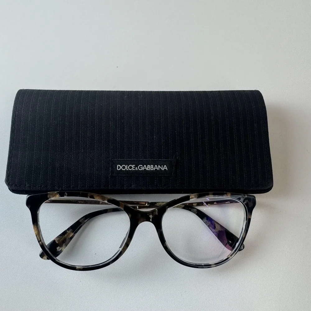 Dolce & Gabbana Cat Eye Eyeglasses Frames Tortoise‎ Gold-Tone Women RX w/ Case - Picture 11 of 11